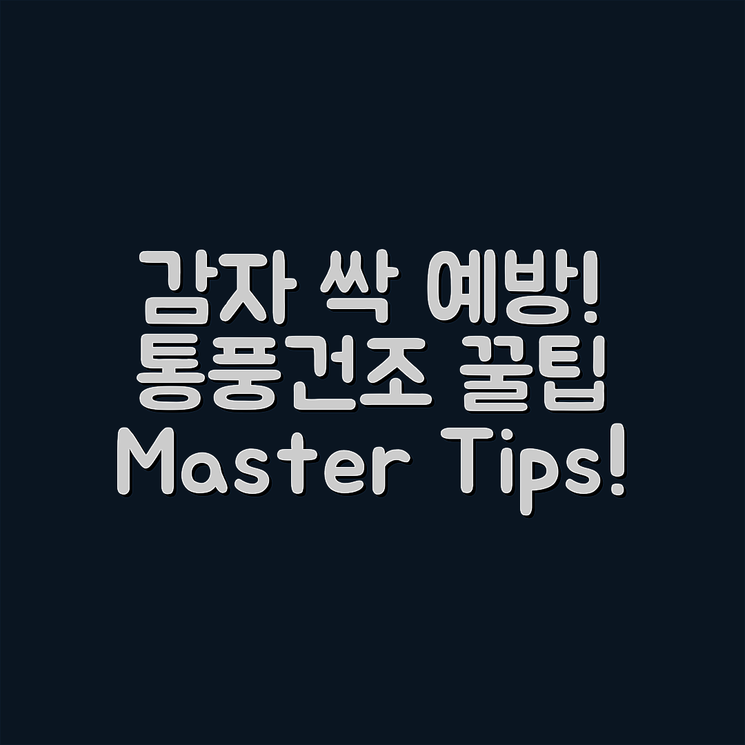 감자 싹 예방 마스터하기: 통풍·건조 꿀팁