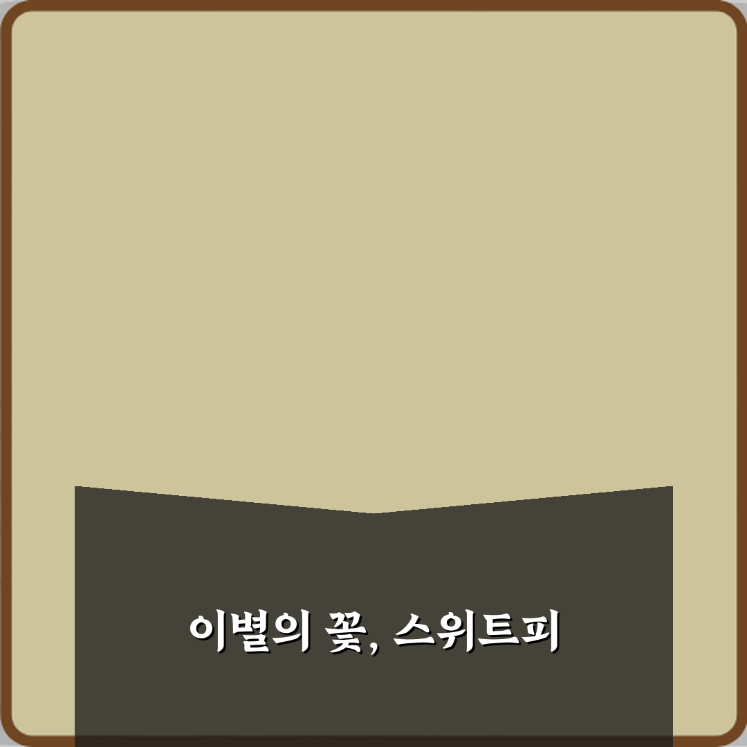 스위트피가 이별의 꽃이 된 영국 전통 이야기: 3가지 숨겨진 슬픈 비밀