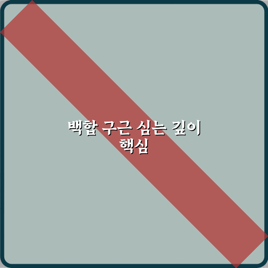 백합 키우기 구근 심는 깊이 기준 완벽가이드 7단계 심층분석