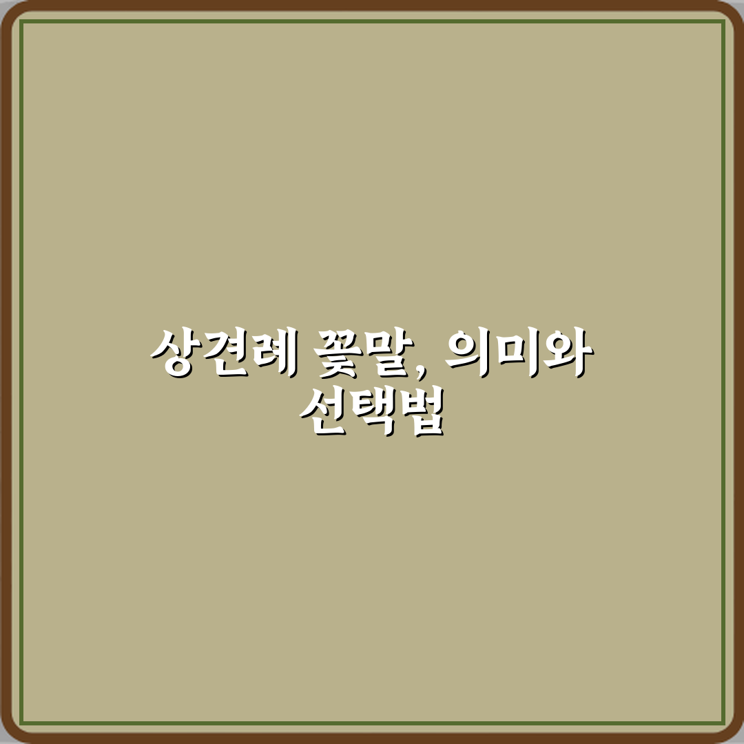 상견례 선물로 무난한 꽃말 직접 해봤어요, 솔직후기 담았습니다
